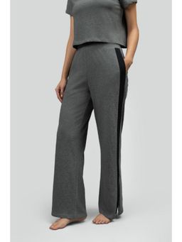 NeceSera - Grey Soft Cotton Side Slit Flare Pants
