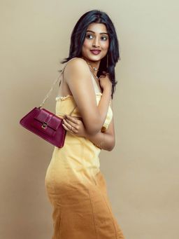 Strokes by Namrata Mehta - Crimson Crush Mini Baguette Bag