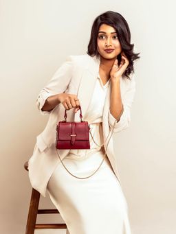 Strokes by Namrata Mehta - Crimson Crush Mini Satchel bag