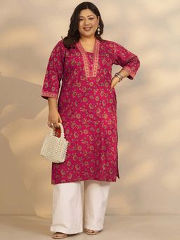 Libas - Pink Floral Kurta
