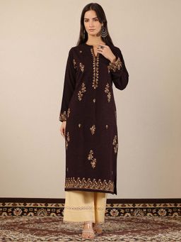Libas - Brown Floral Kurta