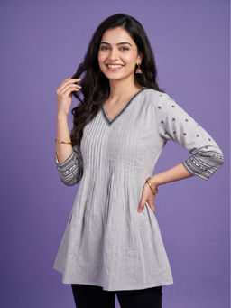 SPAN - Women Grey Tunic