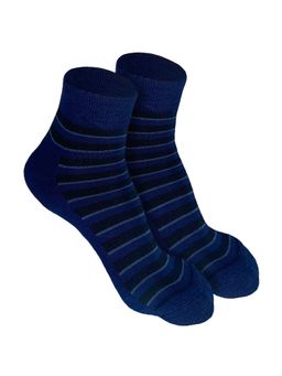 Heelium - Bamboo Quarter 2 Pair Of Ankle Socks for Men-Navy Blue