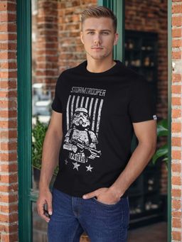 Lee - X Stormtrooper Graphic Print Black Crew Neck T-Shirt