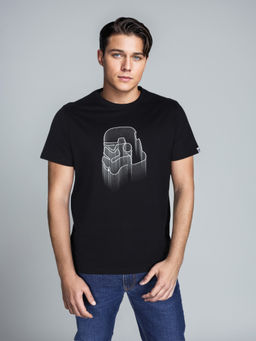 Lee - X Stormtrooper HD Print Black Crew Neck Regular Fit T-Shirt