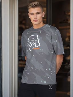 Lee - X Stormtrooper Graphic Print Grey Crew Neck T-Shirt