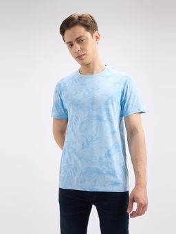 Pepe Jeans - Men's Blue Tropical Print T-Shirt