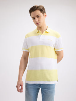 Pepe Jeans - Men's Yellow Stripe Polo T-Shirt