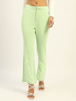 Madame - Straight Leg Green Trousers