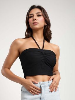 BROOWL - Black Crop Tube Top