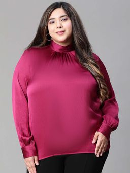 Oxolloxo - Bravo Plus Size Women's Satin Top