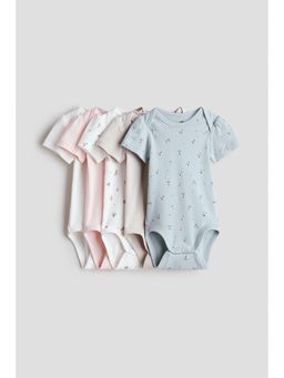 H&M - Kids Beige 5-Pack Cotton Bodysuits