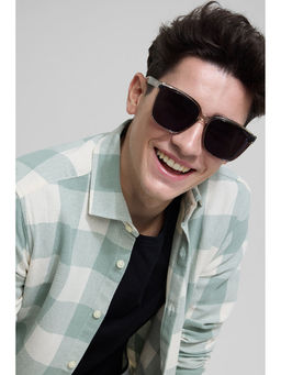 Snitch - Oversized Square Grey Sunglasses