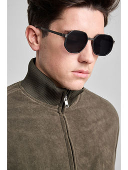 Snitch - Retro Geometric Grey Sunglasses