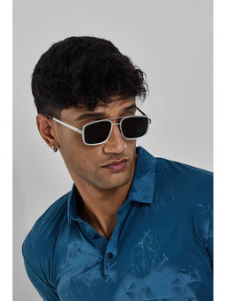 Snitch - Sleek Rectangle Silver Sunglasses