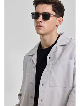 Snitch - Classic Square Black Sunglasses