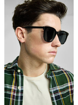 Snitch - Stylish Square Black Sunglasses