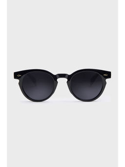 Snitch - Black Retro Round Sunglasses