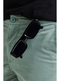 Snitch - Bold Rectangular Black Sunglasses