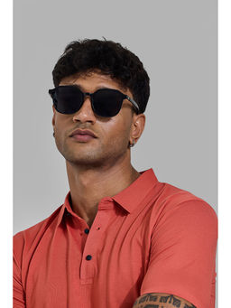 Snitch - Oversized Square Black Sunglasses