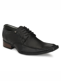 Hitz - Men's Black Leather Lace-up Formal Shoes