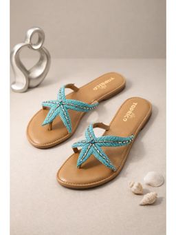 Toprico - Starfish Blue Open Toe Flats
