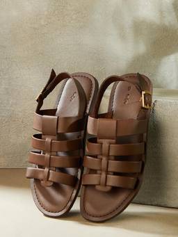 Fabindia - Brown Leather Sandals