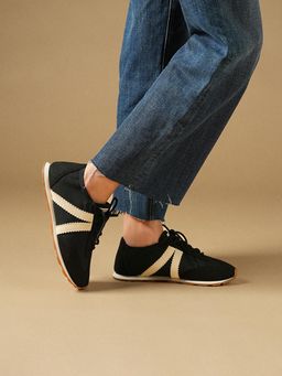 Theater - Fuji Black Lace-Up Canvas Shoes