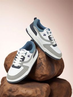 Cantabil - Grey Lightweight Colorblocked Casual Sneakers