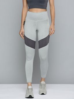 Alcis - Women Grey Colourblocked Cropped Sport Tights