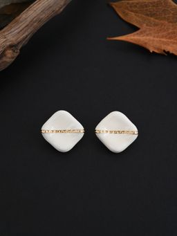 E2O - White Stud Earring for Women