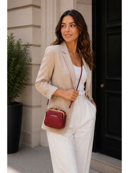 Calfnero - Genuine Leather Crossbody Sling Bag With Detachable Strap for Women