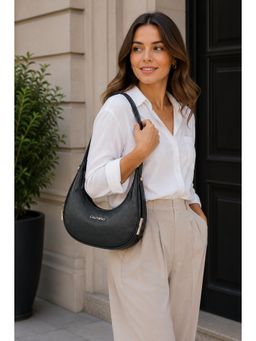 Calfnero - Genuine Leather Black Shoulder Bag for Women