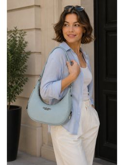 Calfnero - Genuine Leather Blue Shoulder Bag for Women