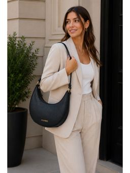 Calfnero - Genuine Leather Black Shoulder Bag for Women