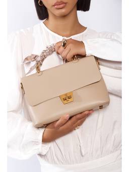 DA NAPPA - Auren Scarf Top Cream Sling Bag with Detachable Strap
