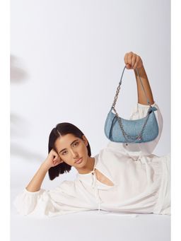 DA NAPPA - Off Curve Denim Shoulder Bag