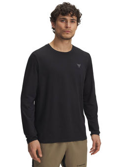 Under Armour - Black Men Project Rock Authentic Crew Long Sleeve T-shirt