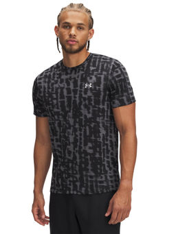 Under Armour - Black Men Launch Printed Short Sleeve T-shirt