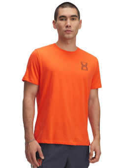 Under Armour - Orange Men Run 96 Short Sleeve T-shirt