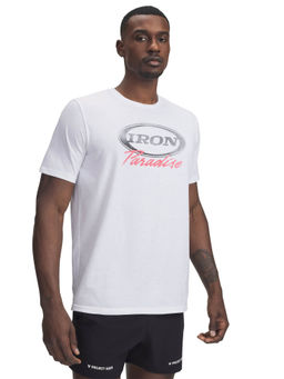 Under Armour - White Men Project Rock Iron Short Sleeve T-shirt