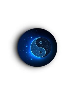 The Artment - In The Spirit Of Yin And Yang Canvas (matte Finish)- Blue