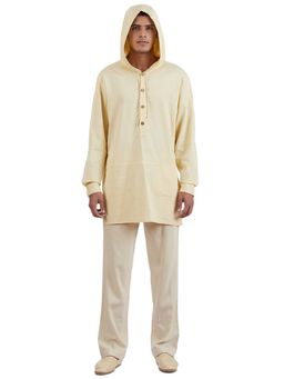 Genes Lecoanet Hemant - Beige Ojas Full Sleeves Hooded Kurta