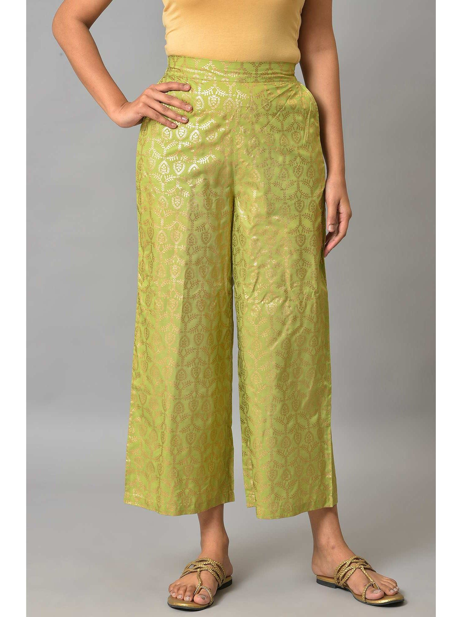 aurelia Green Straight Fit Women Palazzo-picture-14