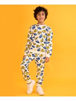 ANTHRILO - Cars Print Boys Fleece Sweatshirt Jogger (Set of 2)