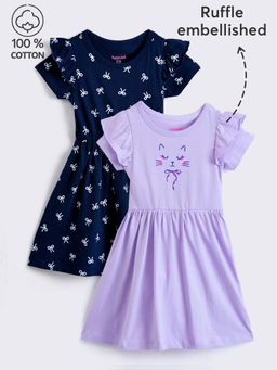 Hopscotch - 2-Pack Pure Cotton Printed Dress