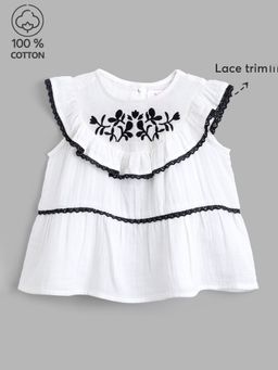 Hopscotch - Pure Cotton Embroidered Blouse