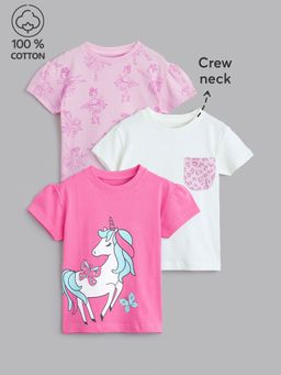 Hopscotch - 3-Pack Pure Cotton Printed T-shirts