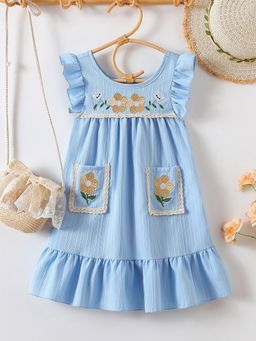 Hopscotch - Floral Embroidered Casual Dress
