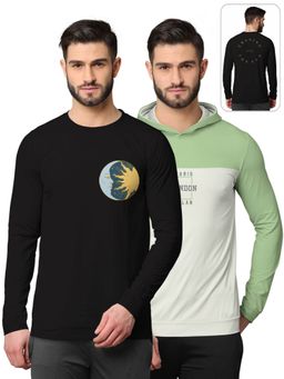 BULLMER - Printed Full Sleeve Sweatshirts For Men Multi-color (Pack of 2)